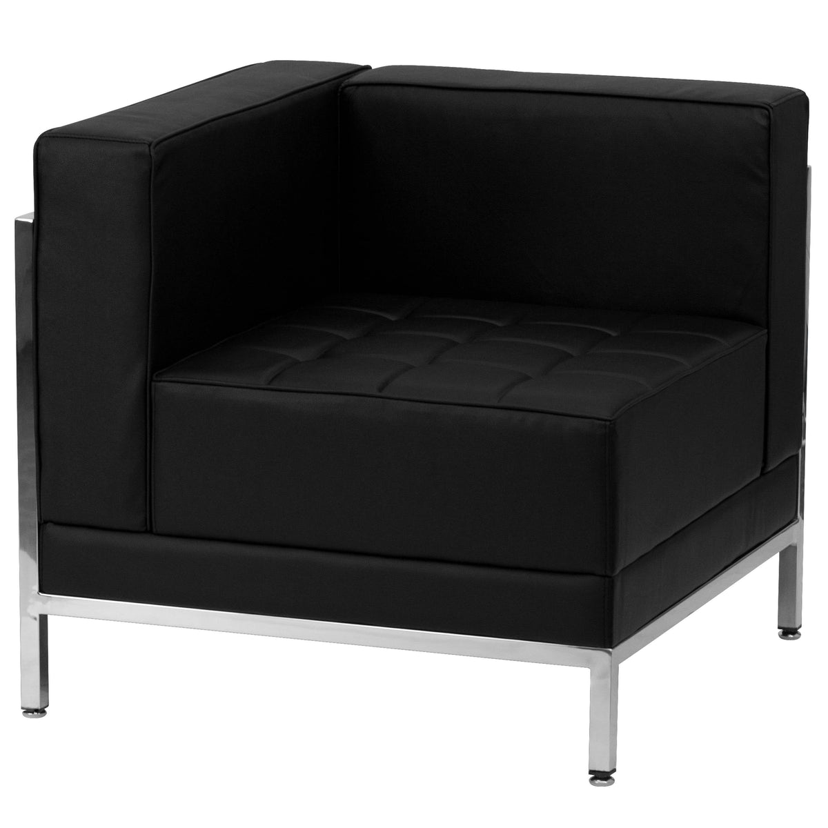 Flash Furniture ZB-IMAG-U-SECT-SET1-GG Black LeatherSoft Modular U-Shape Sectional Configuration, 10 Pieces - View 5
