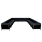 Flash Furniture ZB-IMAG-U-SECT-SET2-GG Black LeatherSoft Modular U-Shape Sectional Configuration, 13 Pieces - Main view