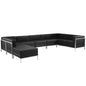 Flash Furniture ZB-IMAG-U-SECT-SET4-GG Black LeatherSoft Modular U-Shape Sectional Configuration, 7 Pieces - Main view