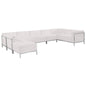 Flash Furniture ZB-IMAG-U-SECT-SET4-WH-GG White LeatherSoft Modular U-Shape Sectional Configuration, 7 Pieces (Melrose White) - Main view