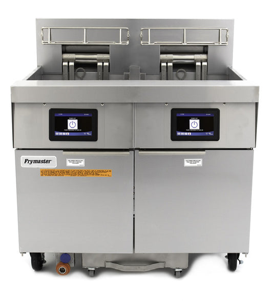 Frymaster 2FQE80U two-tank electric fryer with FQ4000 easyTouch controls