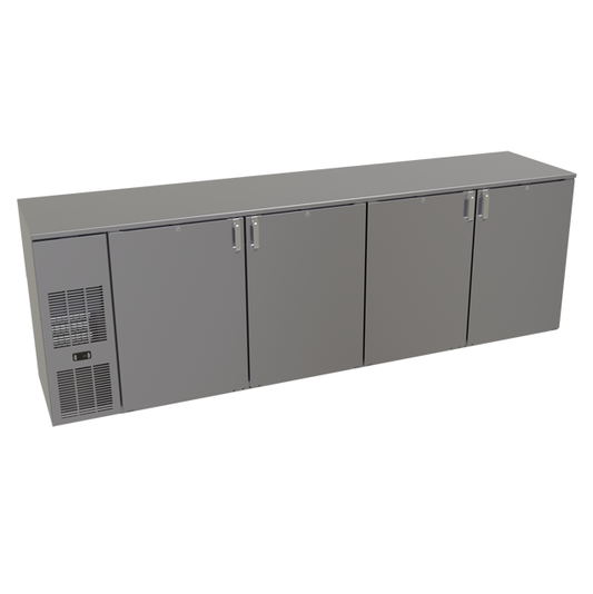Glastender C1FB108 108" Solid Door Back Bar Cooler