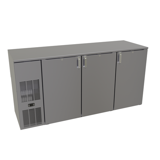 Glastender C1FB72 72" Solid Door Back Bar Cooler