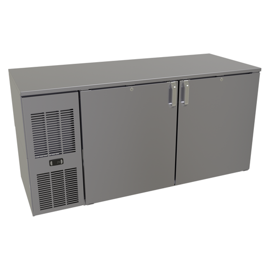 Glastender C1FL60 60" Solid Door Back Bar Cooler