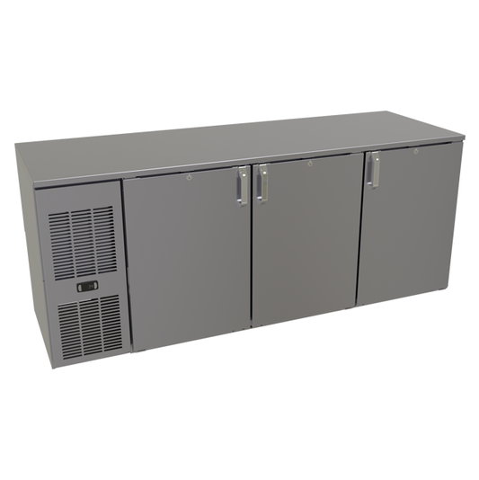 Glastender C1FL72 72" Solid Door Back Bar Cooler