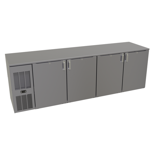 Glastender C1FL92 92" Solid Door Back Bar Cooler