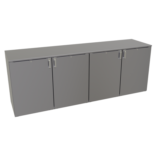 Glastender C1RB96 96" Solid Door Back Bar Cooler