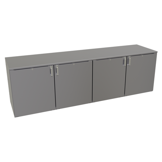 Glastender C1RL96 96" Solid Door Back Bar Cooler