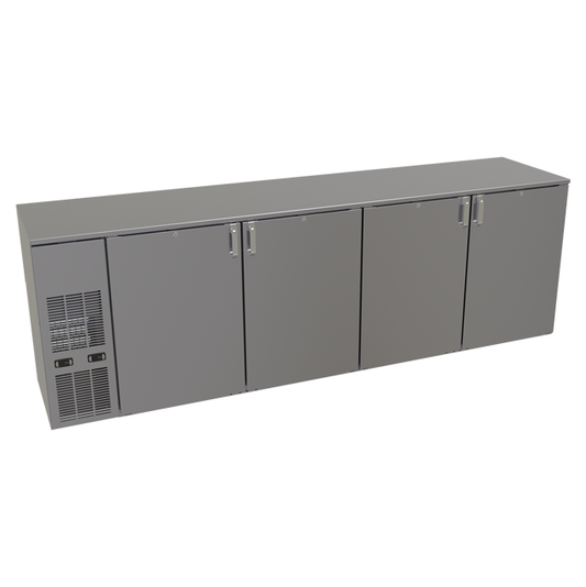 Glastender C2FB108 108" Solid Door Back Bar Cooler