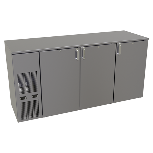 Glastender C2FB72 72" Solid Door Back Bar Cooler