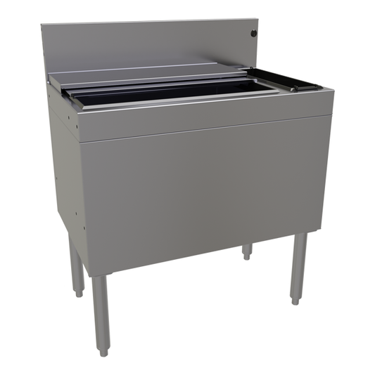Glastender CBA-30R3-CP10-ED 30" Underbar Ice Bin / Cocktail Station