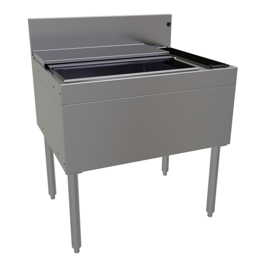 Glastender CBB-30R4-CP10 30" Underbar Ice Bin / Cocktail Station