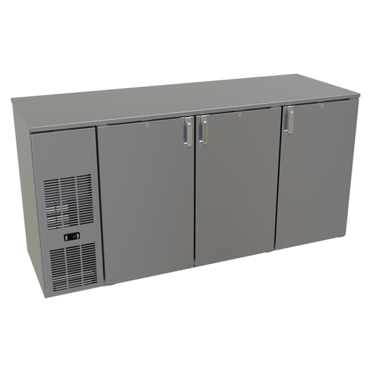Glastender CP1FB72 72" Solid Door Back Bar Cooler