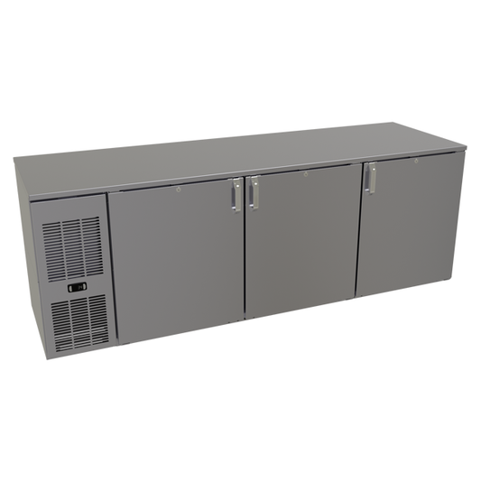 Glastender CP1FL84 84" Solid Door Back Bar Cooler