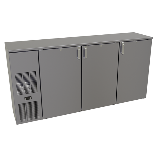 Glastender CS1FB72 72" Solid Door Back Bar Cooler