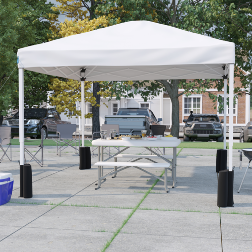 Flash Furniture JJ-GZ10PKG103-WH-GG 116" Patio Umbrella