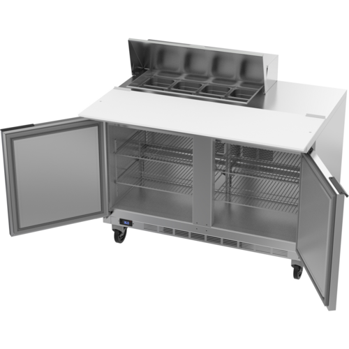Beverage-Air SPE48HC-08C 48" 2 Doors 9 Pan Sandwich / Salad Prep Table