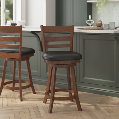 Flash Furniture ES-UN3-24-OAK-GG 17 3/4" Barstool