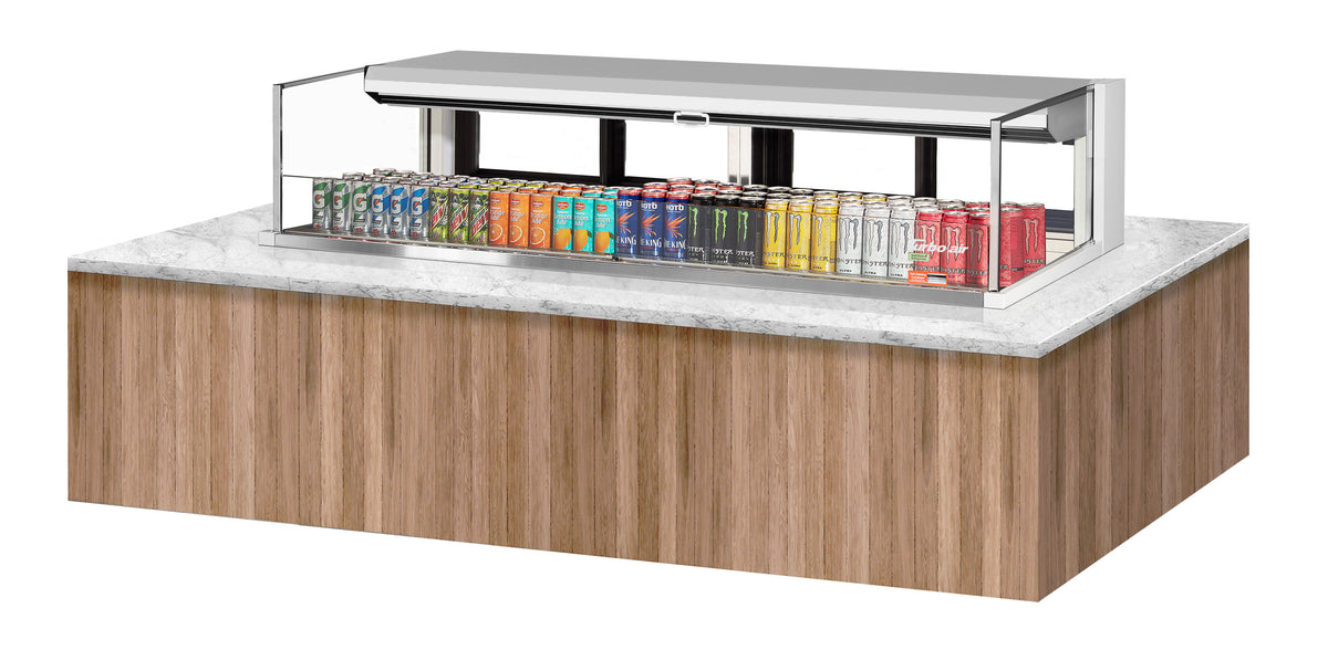 Turbo Air TOM-72L-UFD-W(B)-1SI-N 71 7/8" Refrigerated Display Case