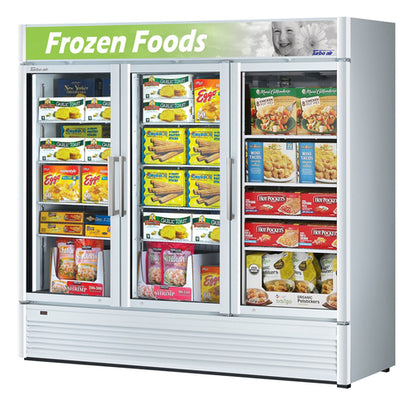 Turbo Air TGF-72SD-N 78" 3 Section Freezer Merchandiser