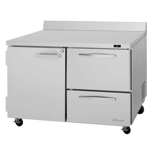 Turbo Air PWR-48-D2R(L)-N 48 1/4" 1 Door Worktop Refrigerator