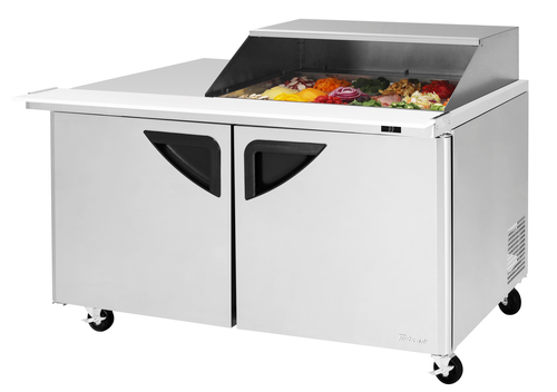 Turbo Air TST-60SD-18M-N-SL(-LW) 60 1/4" 2 Doors 18 Pan Mega Top Sandwich / Salad Prep Table