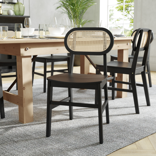 Flash Furniture SK-220902-NATBLK-GG 17 1/2" Dining Chair