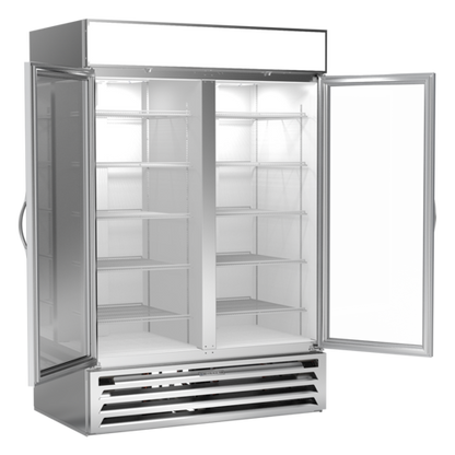 Beverage-Air MMF49HC-1-W 52" 2 Section Freezer Merchandiser