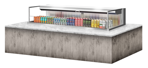 Turbo Air TOM-72L-UF-S-1SI-N 71 3/8" Refrigerated Display Case