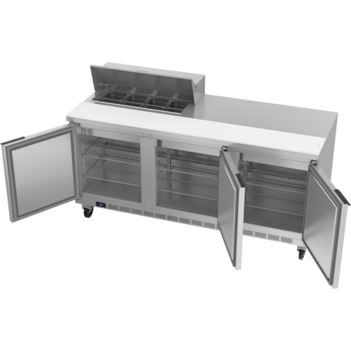 Beverage-Air SPE72HC-08 72" 3 Doors 9 Pan Sandwich / Salad Prep Table