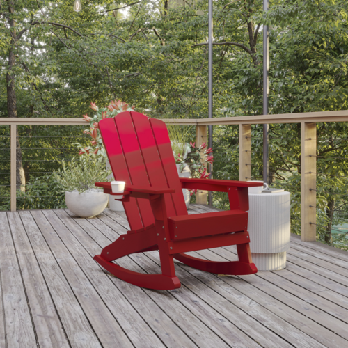 Flash Furniture LE-HMP-1044-31-RD-GG 33 3/4" Patio Lounge Seating