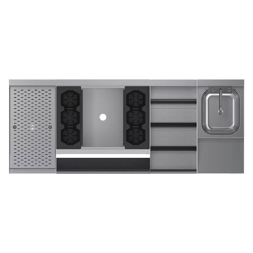Krowne KR24-W60C-10 60" Underbar Ice Bin / Cocktail Station