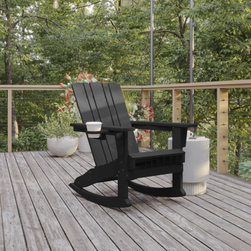 Flash Furniture LE-HMP-1045-31-BK-GG 33 1/2" Patio Lounge Seating