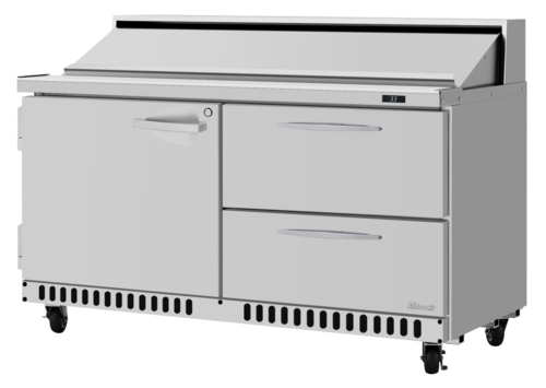 Turbo Air PST-60-D2R(L)-FB-N 60 1/4" 1 Door 16 Pan Sandwich / Salad Prep Table
