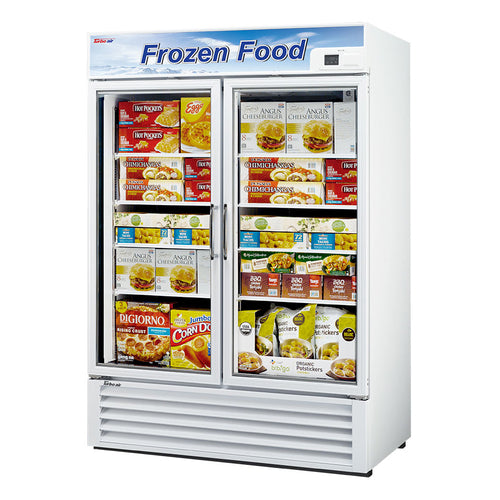 Turbo Air TGF-49F(B)-N 54 3/8" 2 Section Freezer Merchandiser
