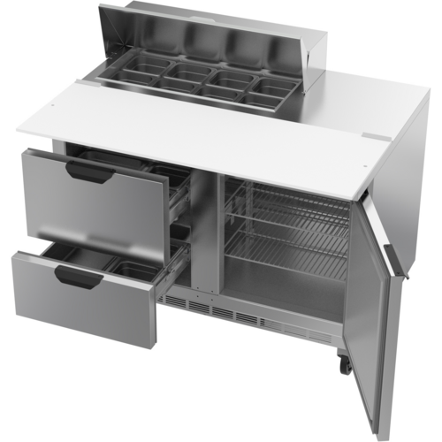 Beverage-Air SPED48HC-08C-2 48" 1 Door 9 Pan Sandwich / Salad Prep Table