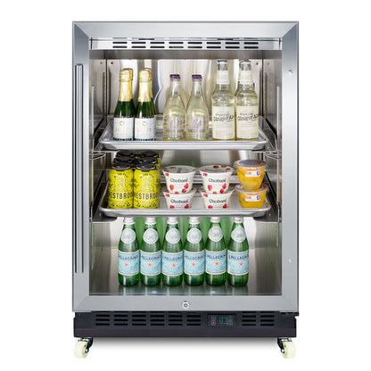 Summit SCR610BLRI 23 5/8" Solid Door Undercounter Refrigerator