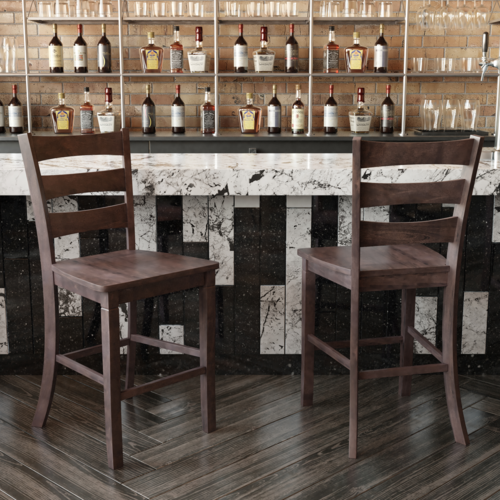 Flash Furniture ES-STBN5-24-GY-2-GG 19" Barstool
