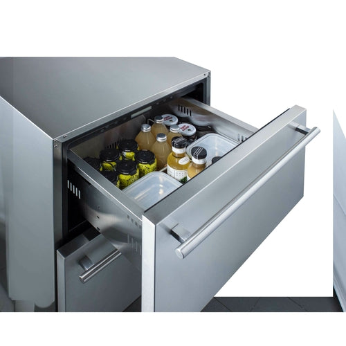 Summit ADRD24 23 3/8" Solid Door Undercounter Refrigerator