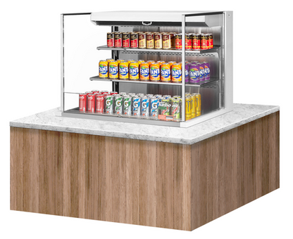 Turbo Air TOM-36L-UF-W(B)-3SI-N 35 7/8" Refrigerated Display Case