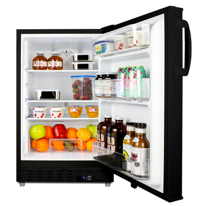 Summit ALR47B 19 3/4" Solid Door Undercounter Refrigerator
