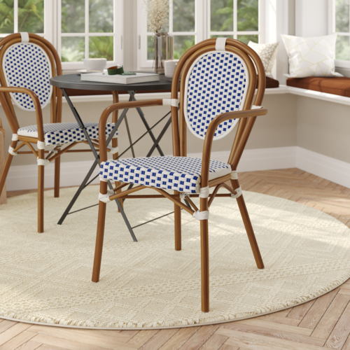 Flash Furniture SDA-AD642002A-WHNVY-NAT-GG 79 3/4" Dining Chair