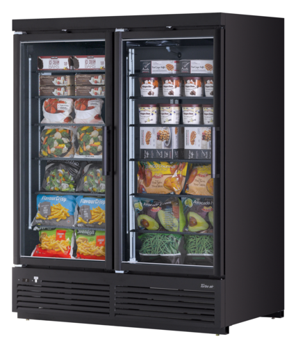 Turbo Air TJMF-55SDW(B)-N 65 1/8" 2 Section Freezer Merchandiser