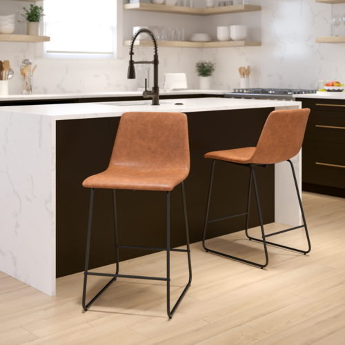 Flash Furniture 2-ET-ER18345-24-LB-GG 18" Barstool