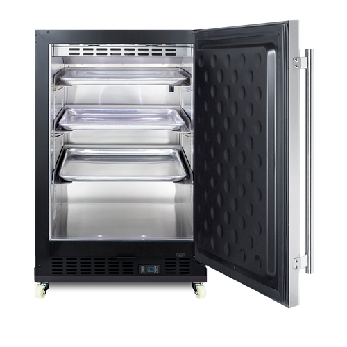 Summit SCR610BLSDRI 23 5/8" Solid Door Undercounter Refrigerator