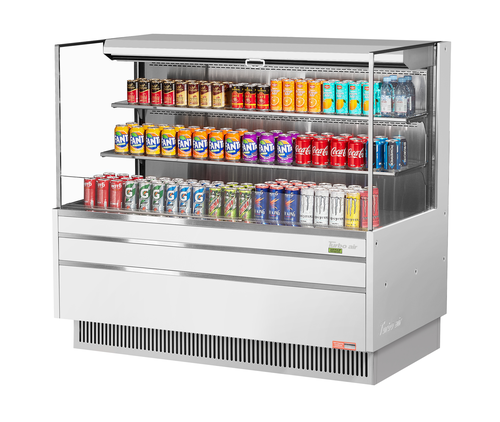 Turbo Air TOM-60L-UF-W(B)-3S-N 58 3/4" Open Air Merchandiser