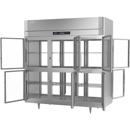 Victory RS-3D-S1-PT-HG-HC 77 3/4" Solid & Glass Door Pass-Thru Refrigerator