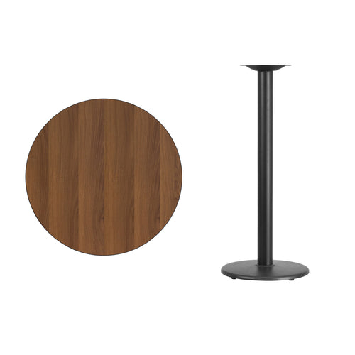 Flash Furniture XU-RD-30-WALTB-TR18B-GG Dining Table