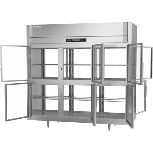 Victory RS-3D-S1-EW-PT-HG-HC 85 1/2" Solid & Glass Door Pass-Thru Refrigerator