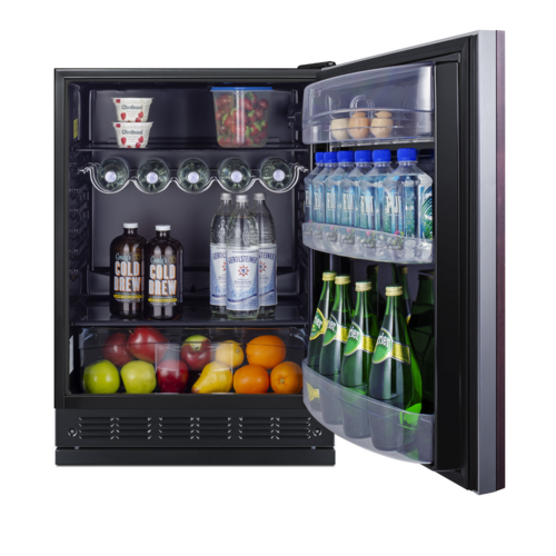 Summit FF6BK2SSRSIF 23 5/8" Solid Door Reach-In Refrigerator